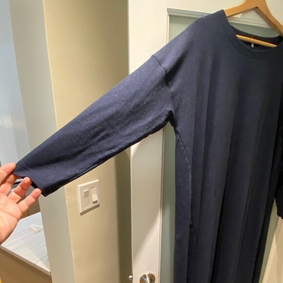 ESKANDAR  A-line dress OS Pima Cotton Blue Versatile - Picture 3 of 5